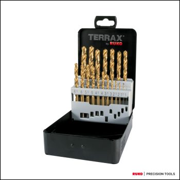 Twist drill set DIN 338 type N HSS-TiN ground