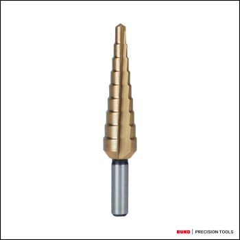 Step drill HSS-TiN, ground, with split point