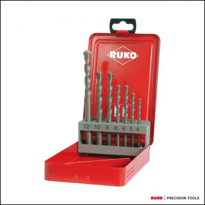 Percussion drills set in steel case