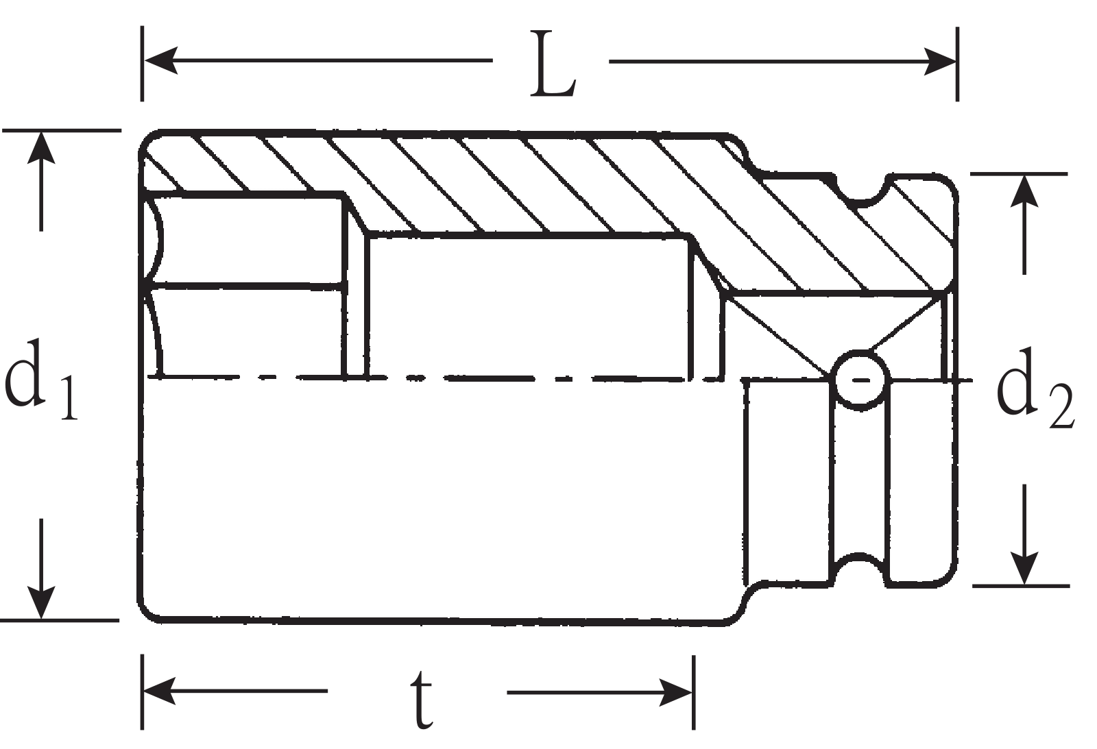 IMPACT sekskantpipe nr. 66IMP - Bilde 2