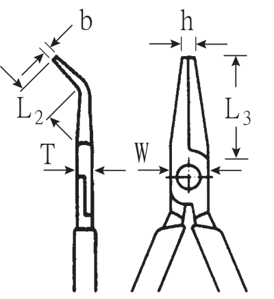 Flatrundtenger med avbiter (radio- eller telefontenger) nr. 65305 - Bilde 2