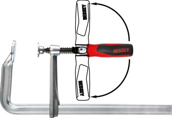 All-steel screw clamp with swivel handle GZ-KG - Bilde 2