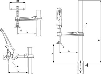 Clamping element for welding tables TW - Bilde 2