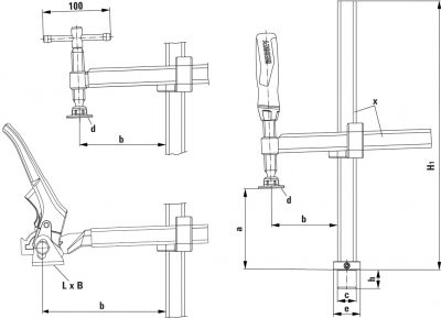 Clamping element, variable throat depth TWV - Bilde 2