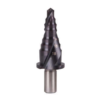 Crash Barrier Step Drill HSS-TiAlN spiral fluted with split point