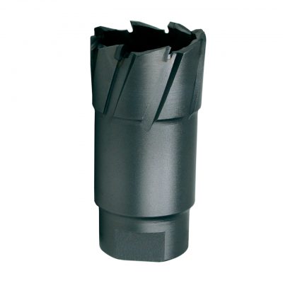 Core drill Tecrona coated with tungsten-carbide cutting edges and threaded retainer