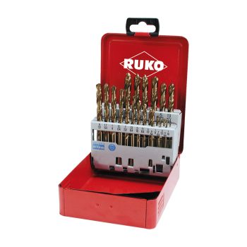 Twist drill set DIN 338 type N HSSE Co 5 ground in steel case