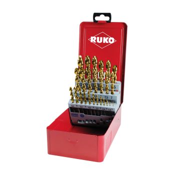 Twist drill set DIN 338 type TL 3000 HSS TiN ground in steel case